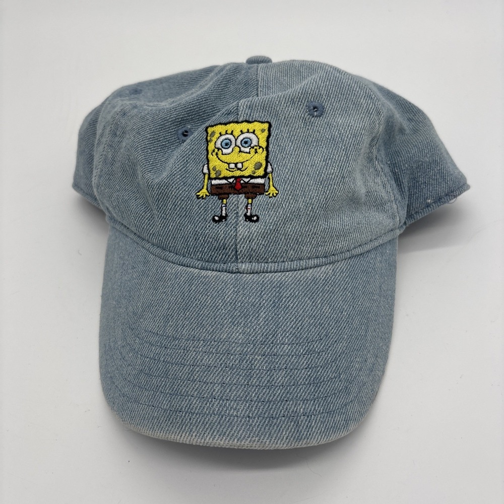 SPONGEBOB SQUARE PANTS hat licensed blue adjustable cap‎ Nickelodeon 100% cotton
